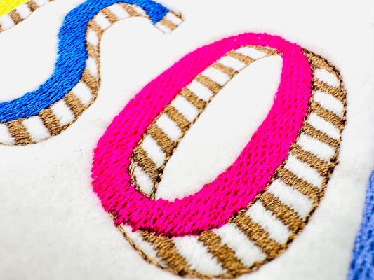 Striped Shadow Font Crystal