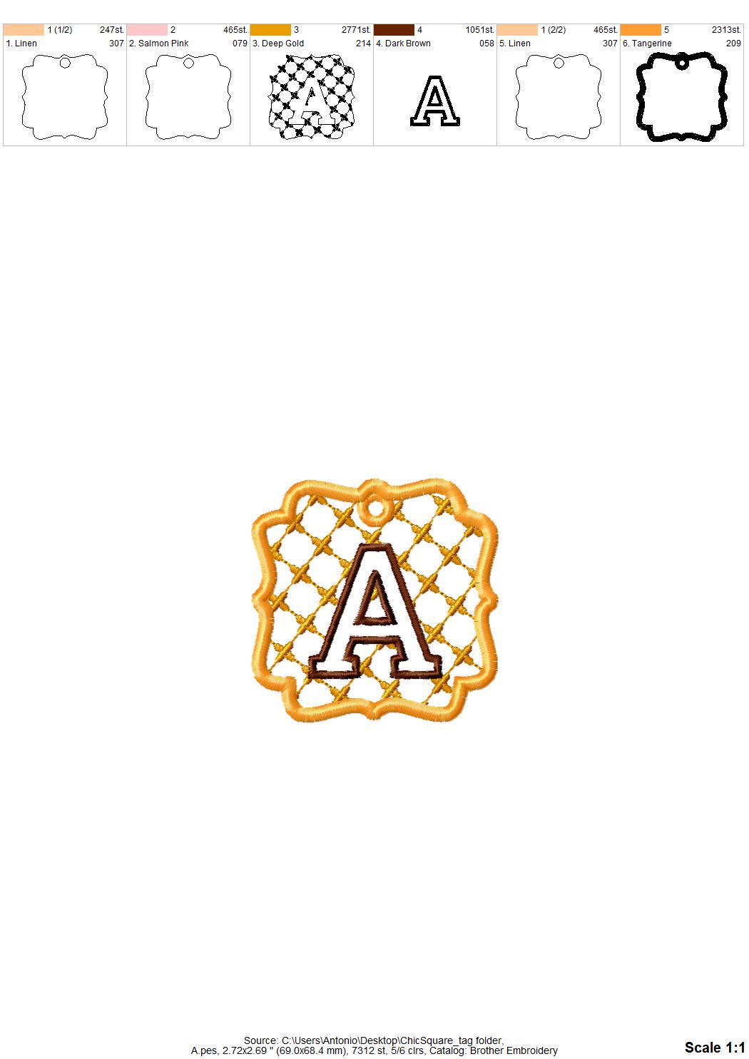 Chic Fashion Bag Tag Charm