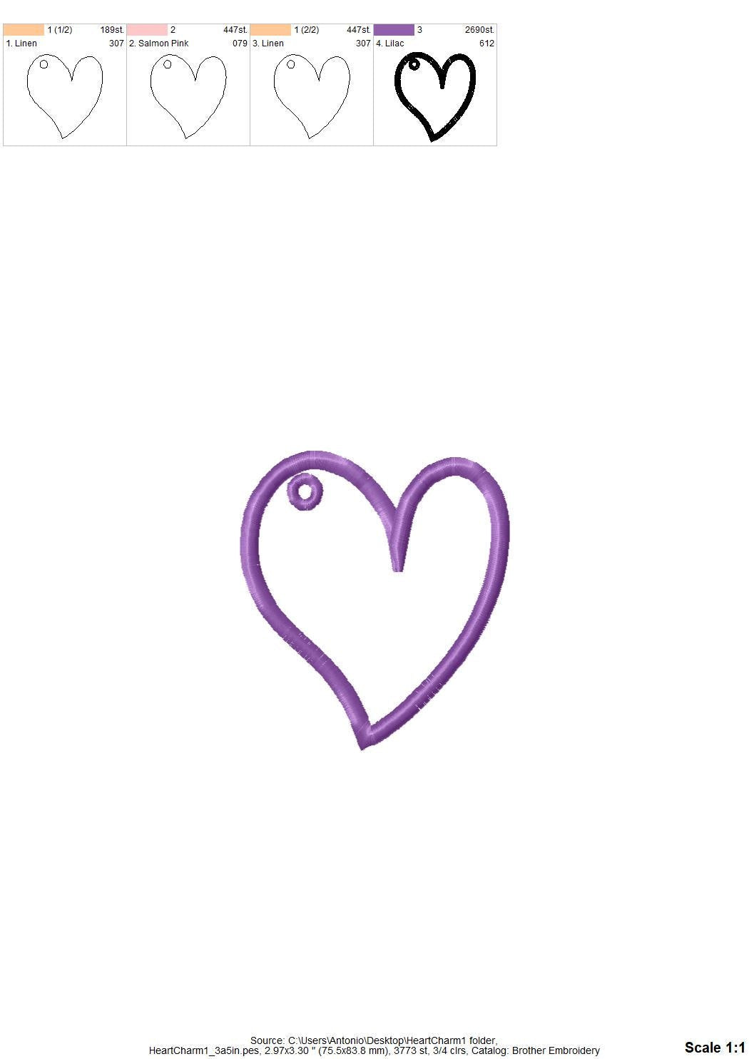 Heart shape Bag Tag Charm