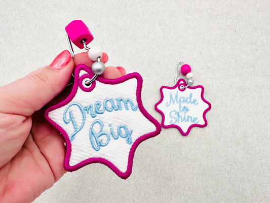 Star Bag Tag Charm SET of 2