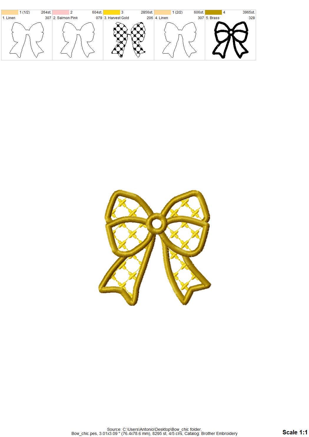 Chic Bow Bag Tag Charm