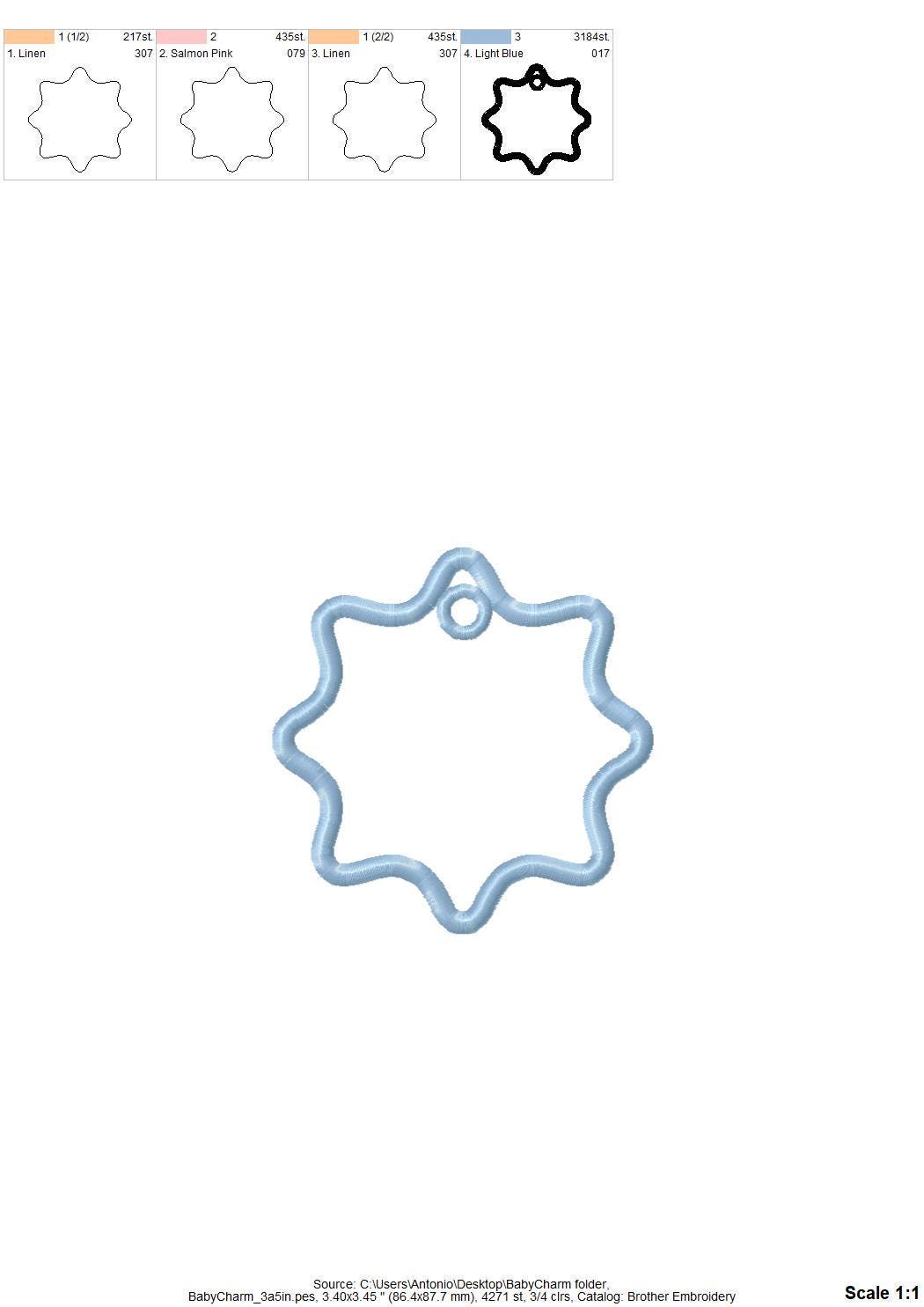 Star Bag Tag Charm SET of 2