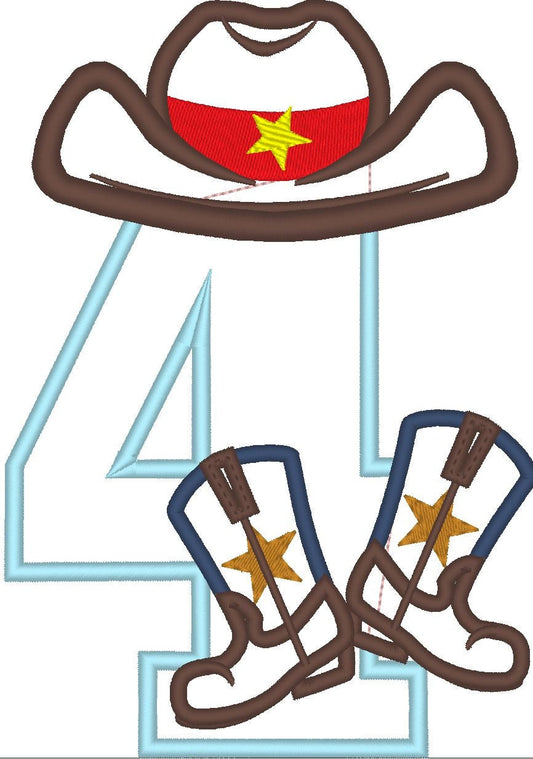 Cowboy Birthday Numbers 1 to 5