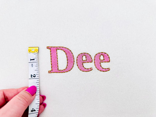 Fill stitch Font Tiffany