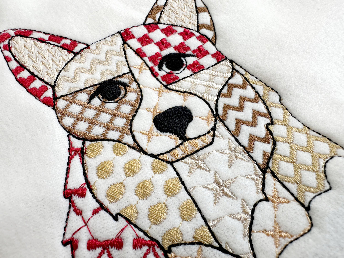 Patchwork Corgi Dog