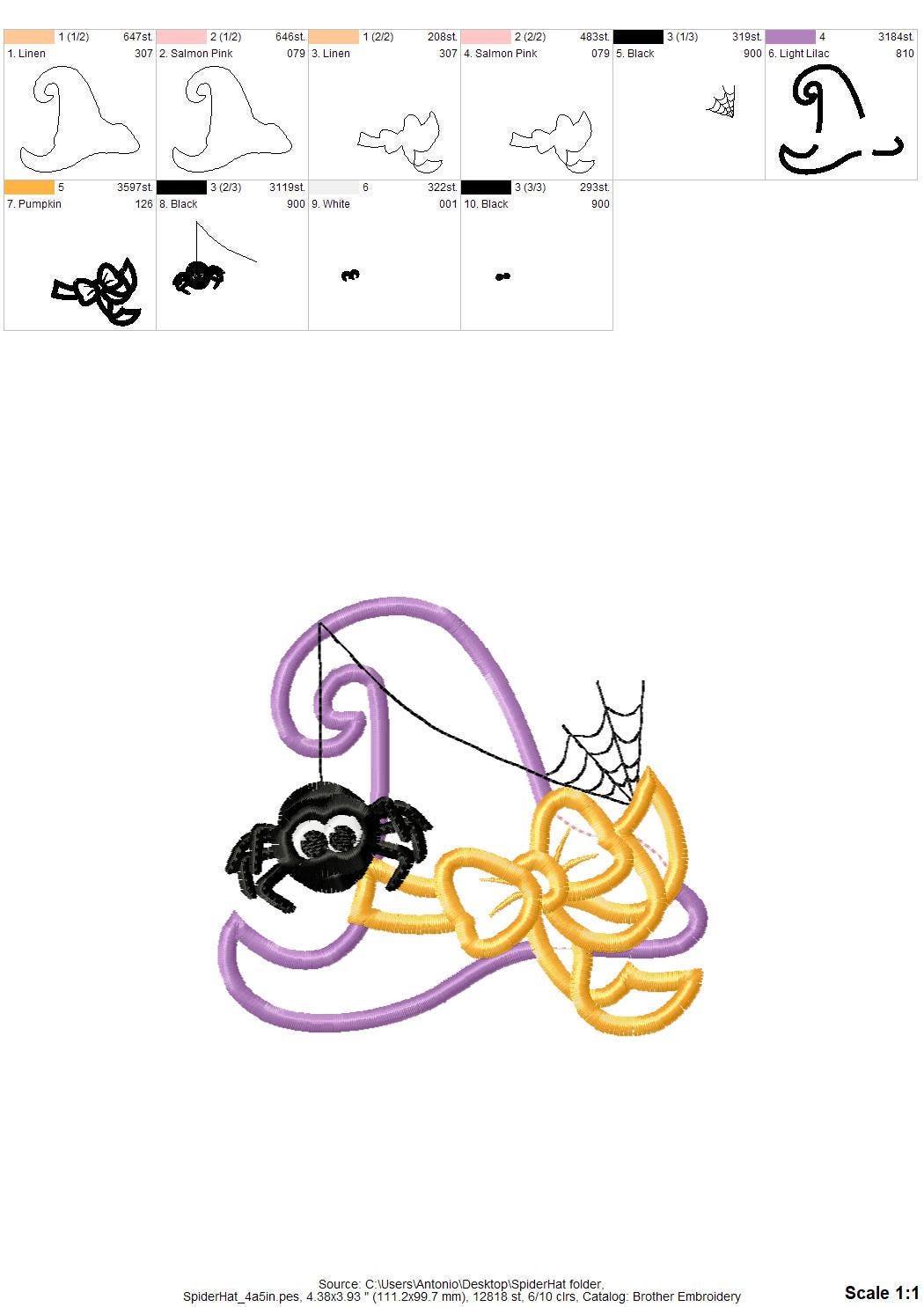 Halloween Witch Hat with Spider