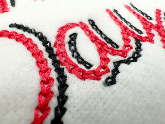 Double Chain Stitch Font Paisley
