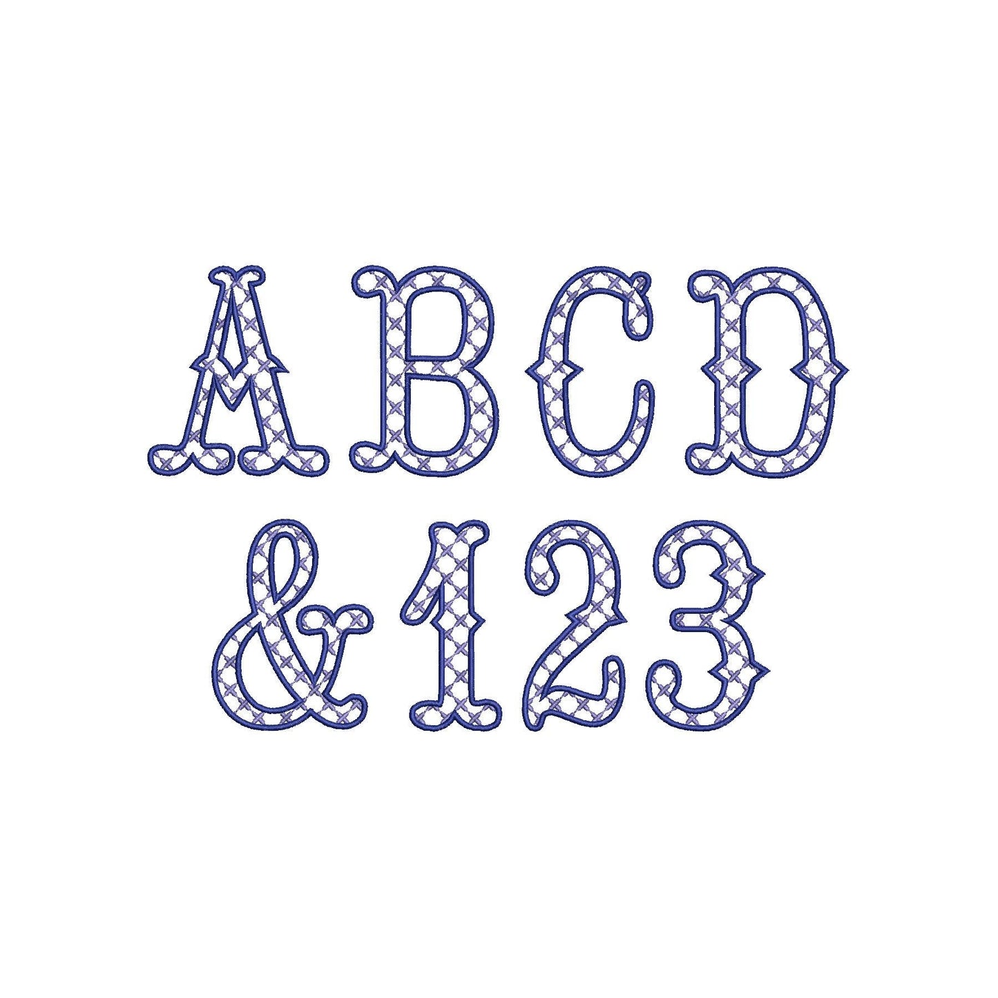 Patterned Fishtail Font