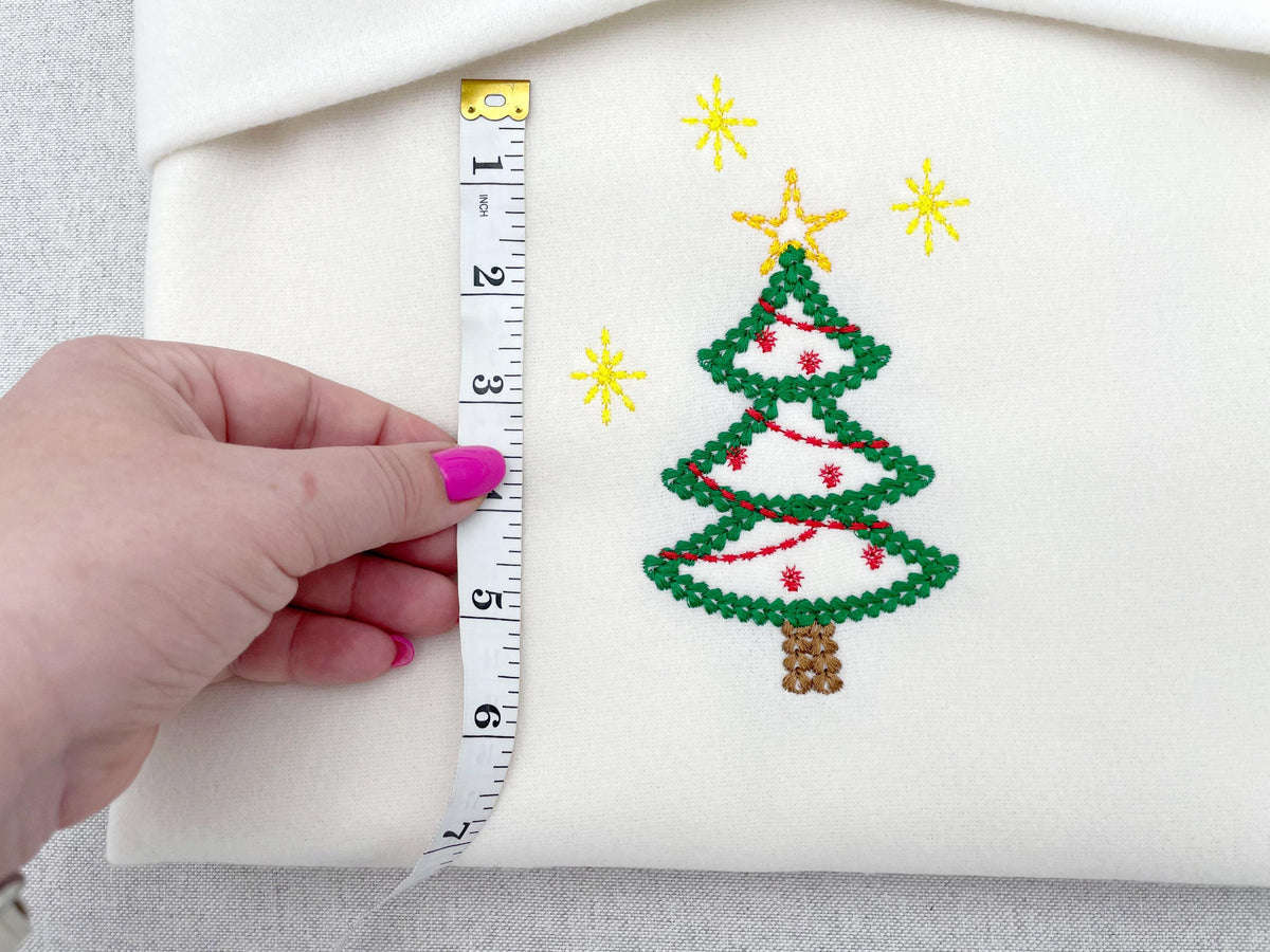 Sparkling Star Christmas Tree Chunky Thread Effect