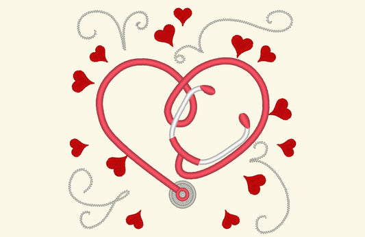 Heart Shape Stethoscope – Instant Download | Artapli
