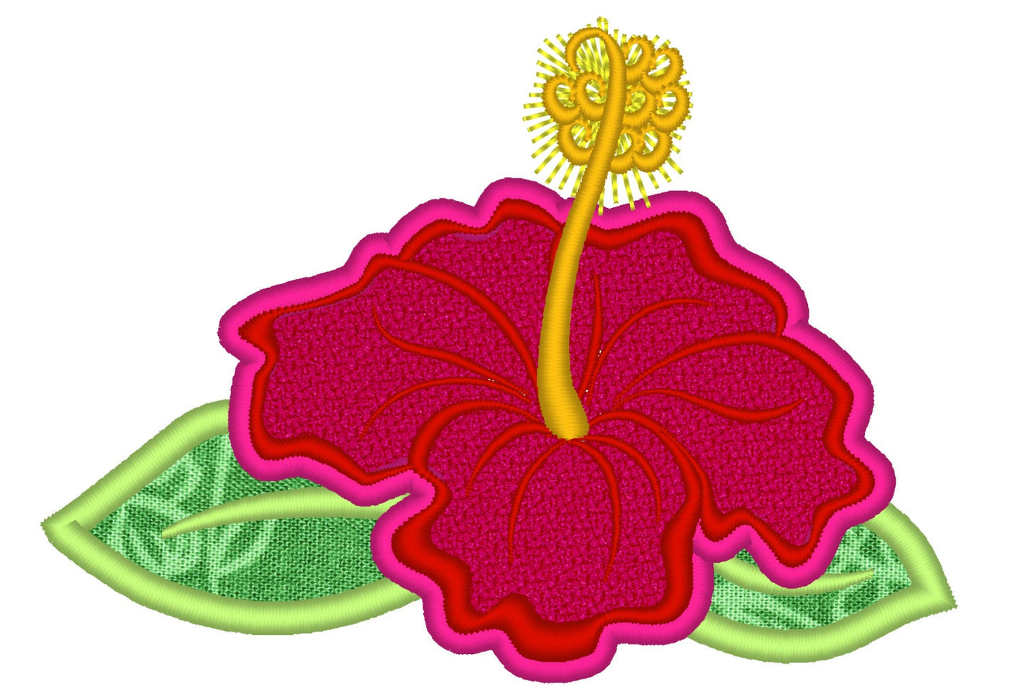 Hibiscus flower applique - Hawaii summer flower – Instant Download | Artapli