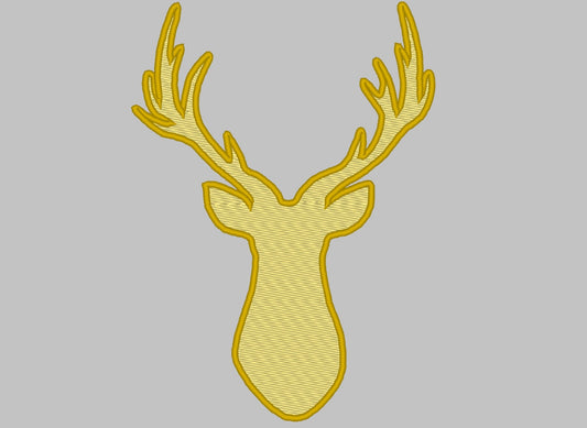 Buck Deer Head Outline – Instant Download | Artapli
