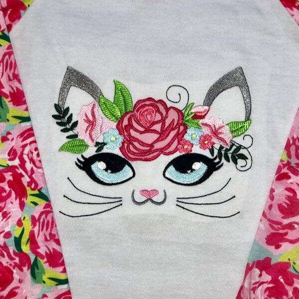 Floral Kitty Face