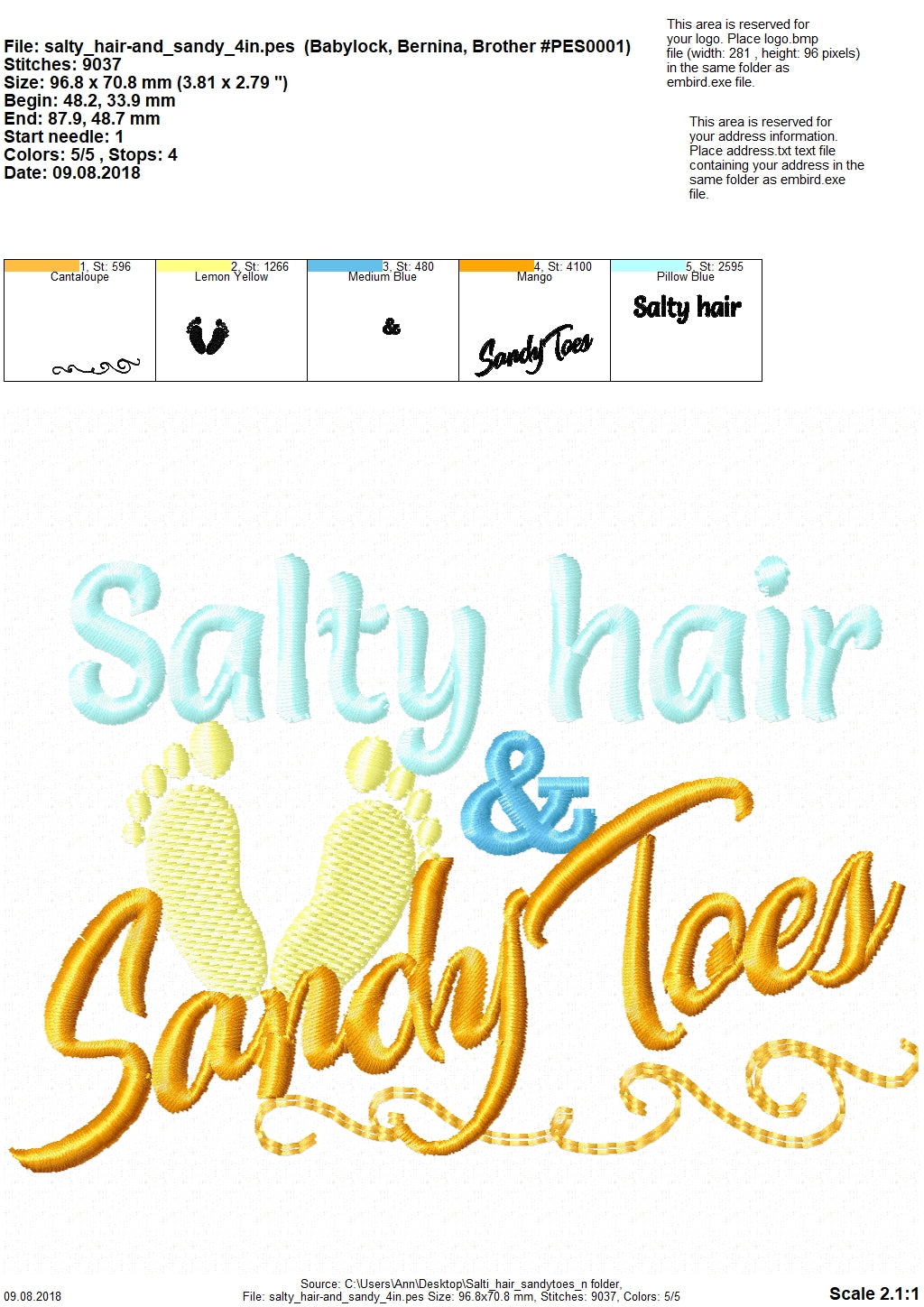 Salty Hair and Sandy Toes Saying