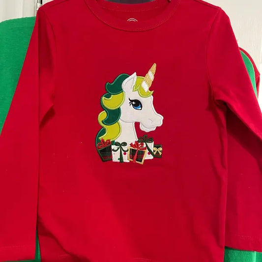 Christmas Unicorn with Gifts