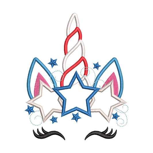 Pretty eyes Patriotic Unicorn