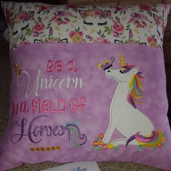 Rainbow Unicorn with Butterfly