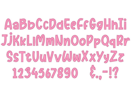 Baby Applique Font Embroidery Design