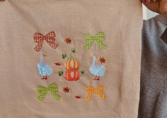 Pumpkin Fringe Embroidery Design Set