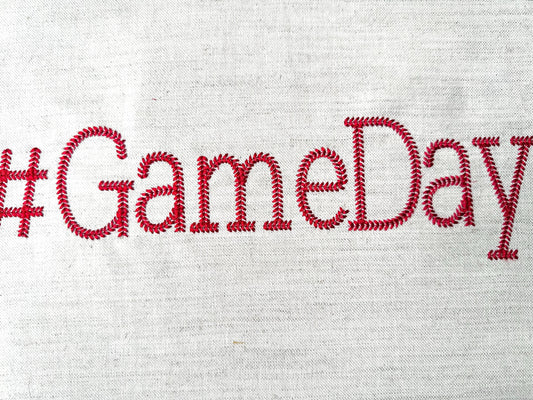 Baseball Stitch Block Varsity Font Embroidery Design