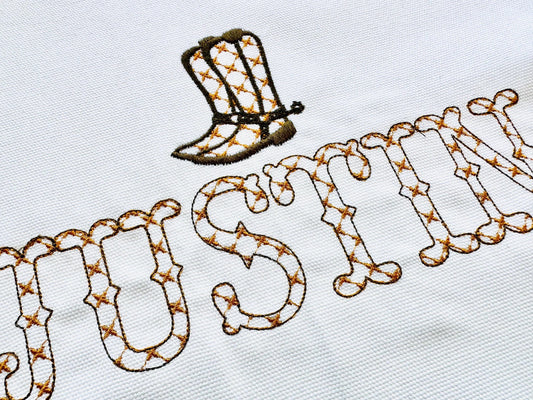 Classy Patterned Fishtail Font In-the-Hoop Embroidery Design