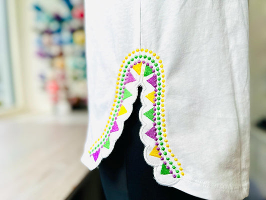Mardi Gras Carnival Pearls Standard Embroidery Design