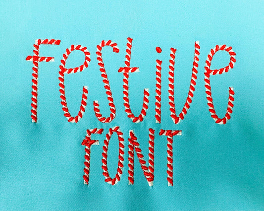 Santa Candy Cane In-the-Hoop Embroidery Design