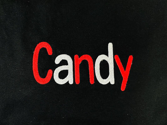 Fill Stitch Narrow Thin Font In-the-Hoop Embroidery Design