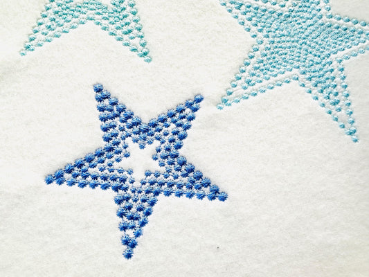 Stars Pearl Outline Embroidery Design