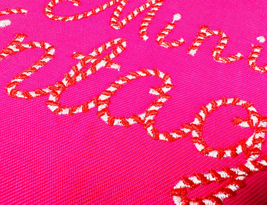 Retro Christmas Candy Cane In-the-Hoop Embroidery Design