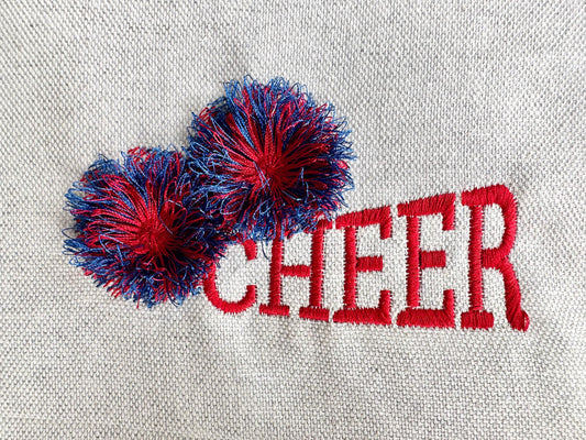Cheer Megaphone Fringe Embroidery Design