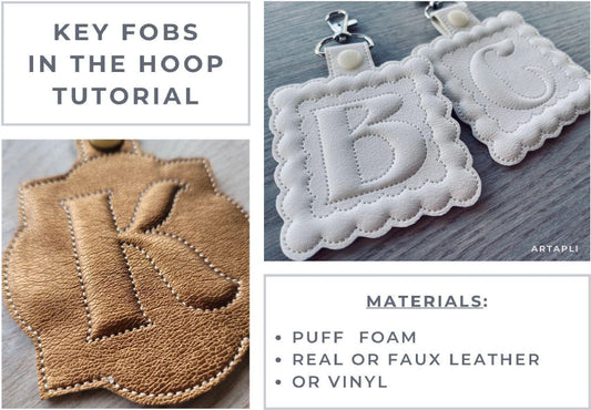Puffy Keychain in the hoop Instruction