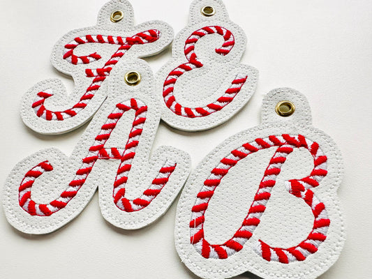 Candy Cane Monogram In-the-Hoop Embroidery Design