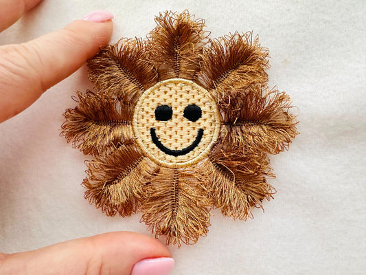 Smiling Sun Fringe Embroidery Design