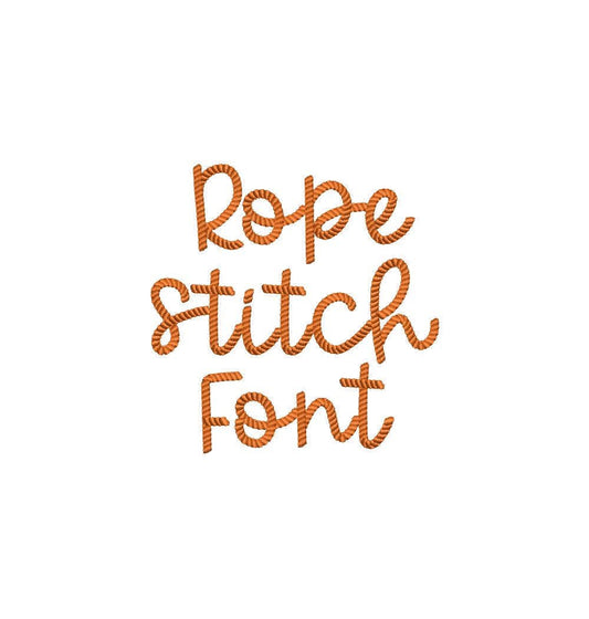 Rope Stitch Font In-the-Hoop Embroidery Design