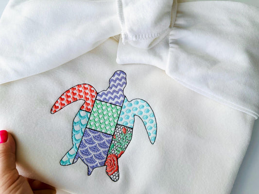 Patchwork Turtle In-the-Hoop Embroidery Design
