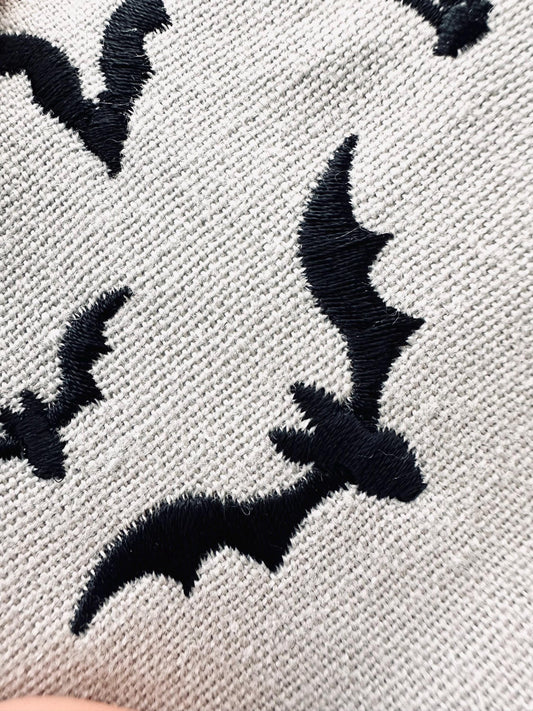 Many Mini Bat in a Row In-the-Hoop Embroidery Design