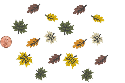 Autumn Fall Mini Leaf In-the-Hoop Embroidery Design