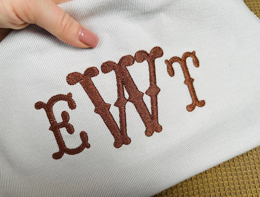 Fishtail Monogram In-the-Hoop Embroidery Design
