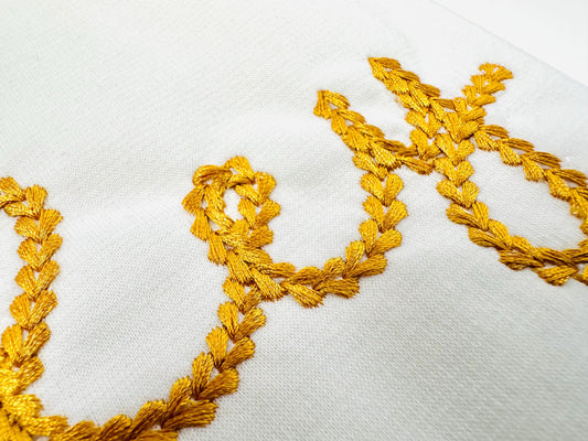 Extra Bold Chain Stitch Handwritten Font Chain Embroidery Design