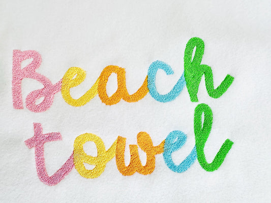 Fill Stitch Handwritten Font In-the-Hoop Embroidery Design