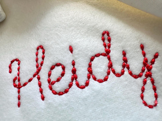 Hand Stitch Effect Handwritten Font Cookie Standard Embroidery Design