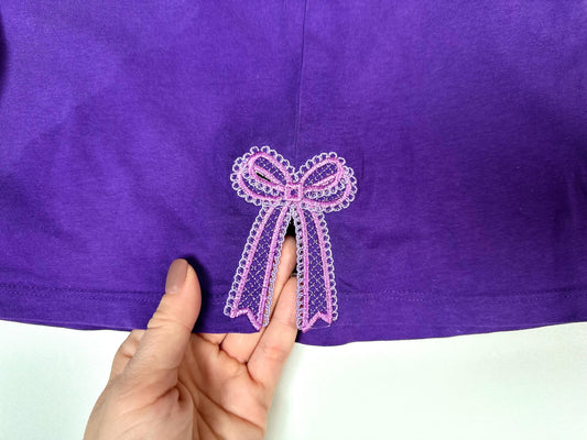 Mini Lace Bow Applique Embroidery Design