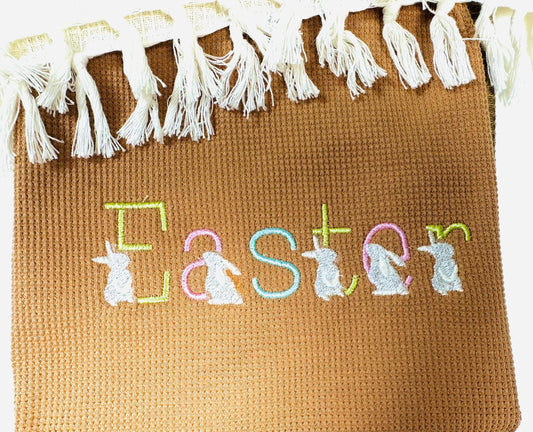 Bunny In-the-Hoop Satin Stitch Font Embroidery Design