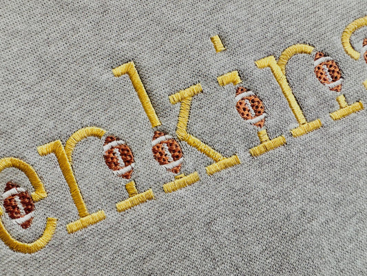 Football Satin Stitch In-the-Hoop Embroidery Design