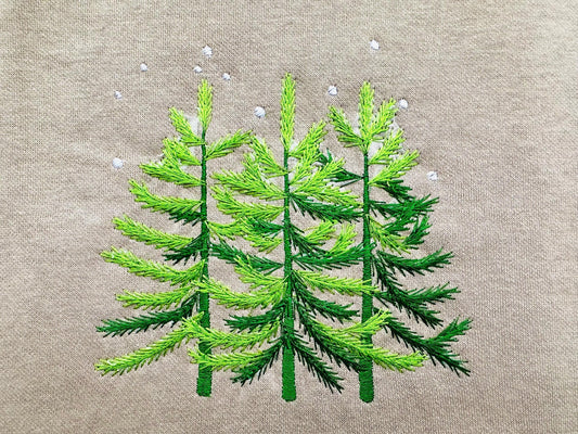 Winter Woodland Tree In-the-Hoop Embroidery Design