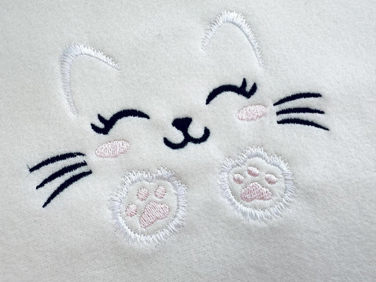 Adorable Kitty Face In-The-Hoop Embroidery Design