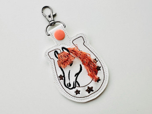 Horse and Horseshoe Fringe Embroidery Design