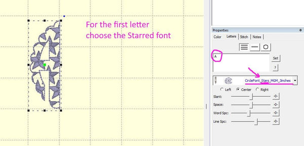 Circle font usage BX Embrillince
