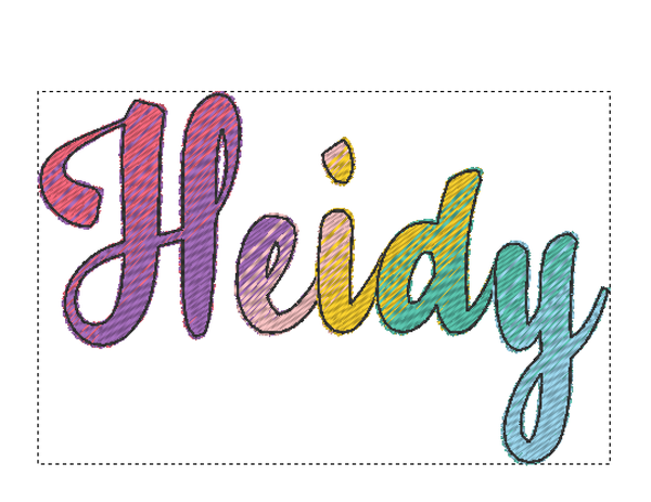Rainbow Iridescent 2 Color Monogram Fonts Default instructions